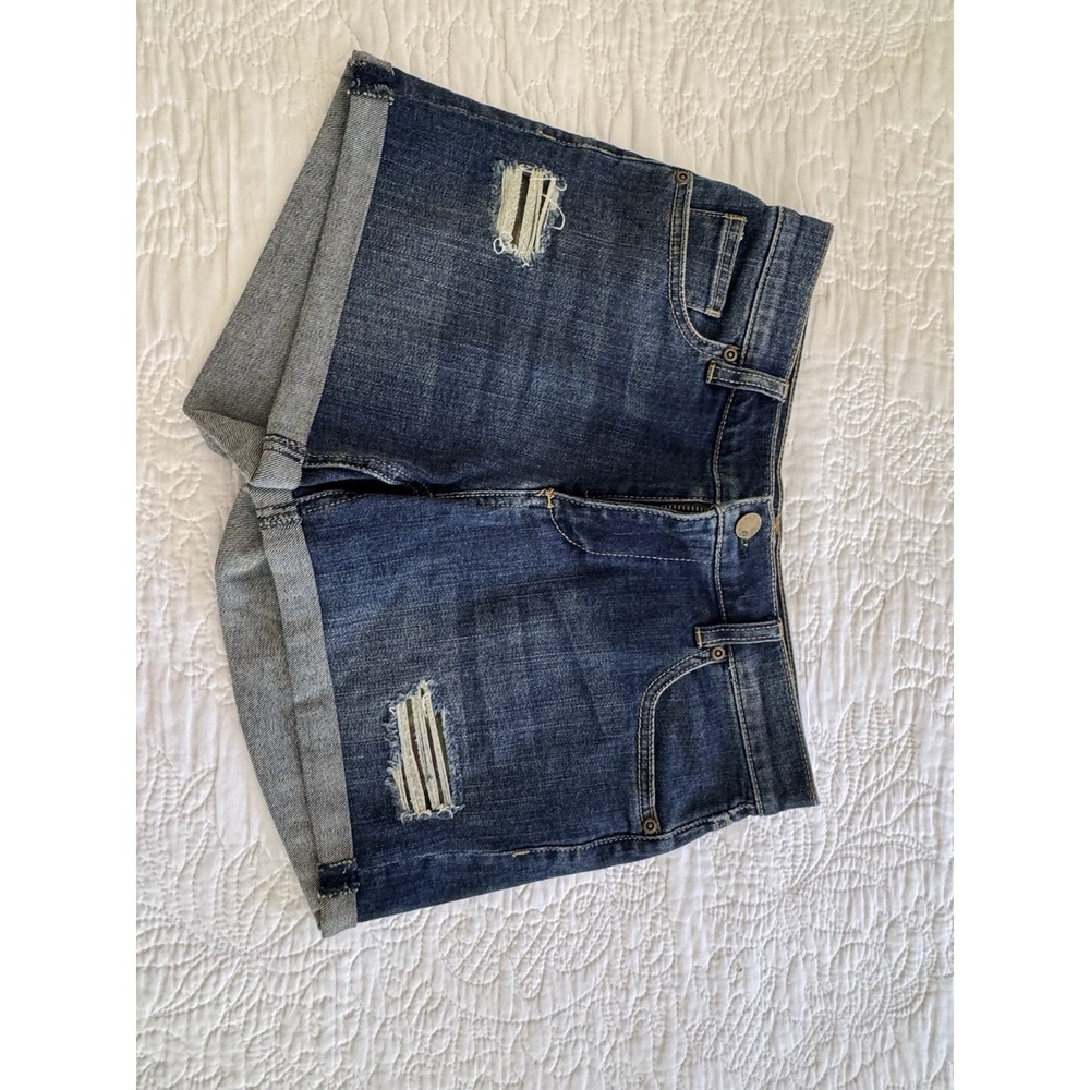 New York & Company SoHo Denim Jeans Distressed Shorts Size 0